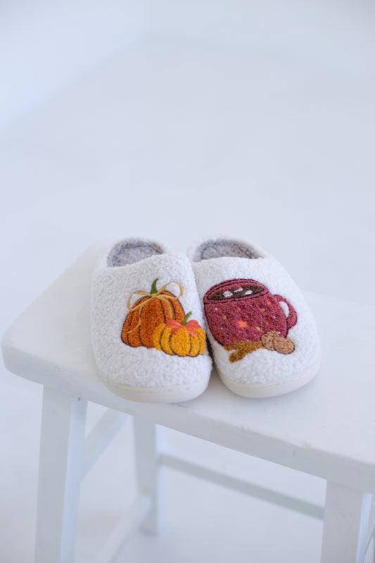 Pumpkin Spice Latte Slippers