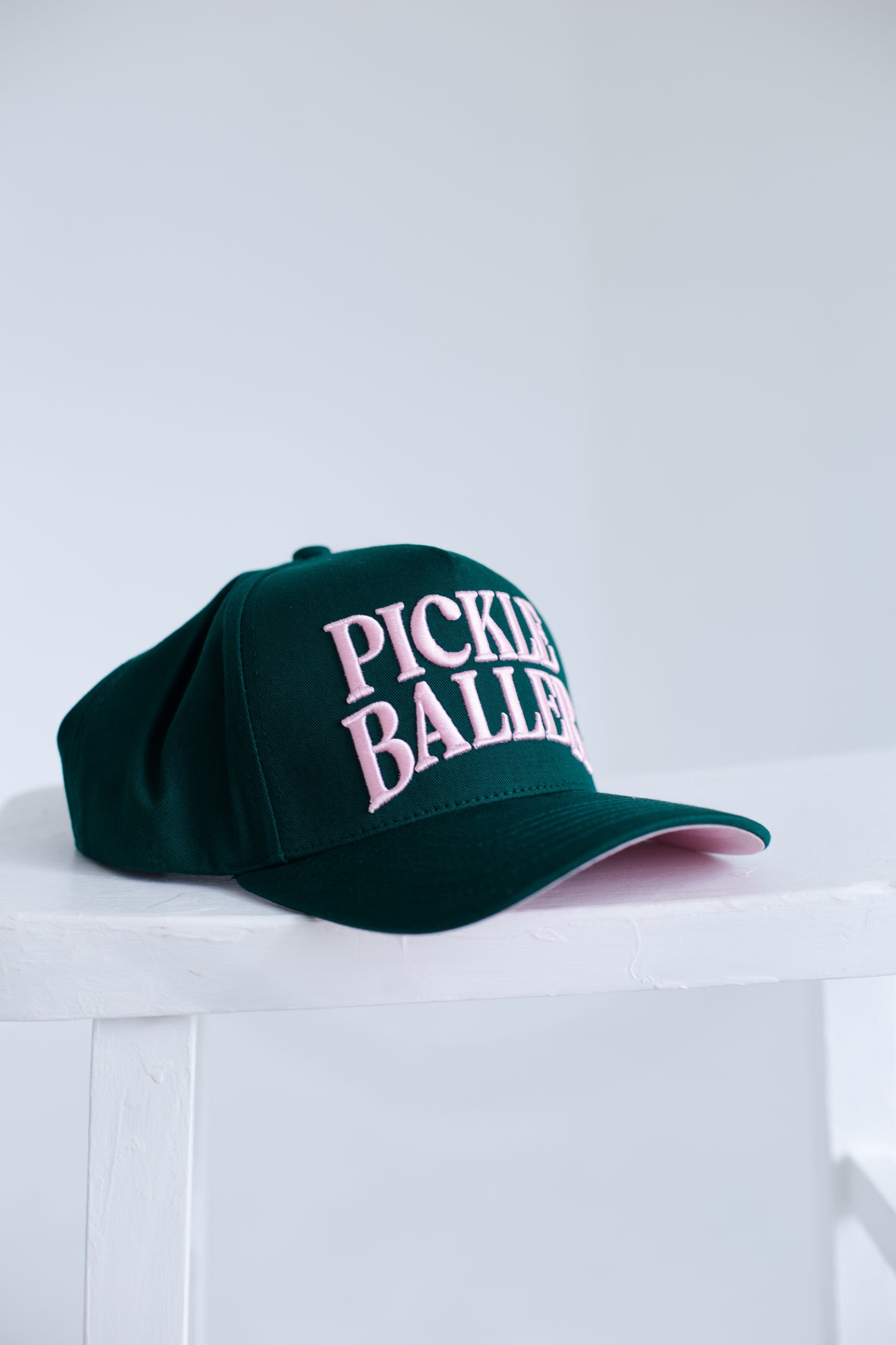 Pickleball Pink & Green Ball Cap