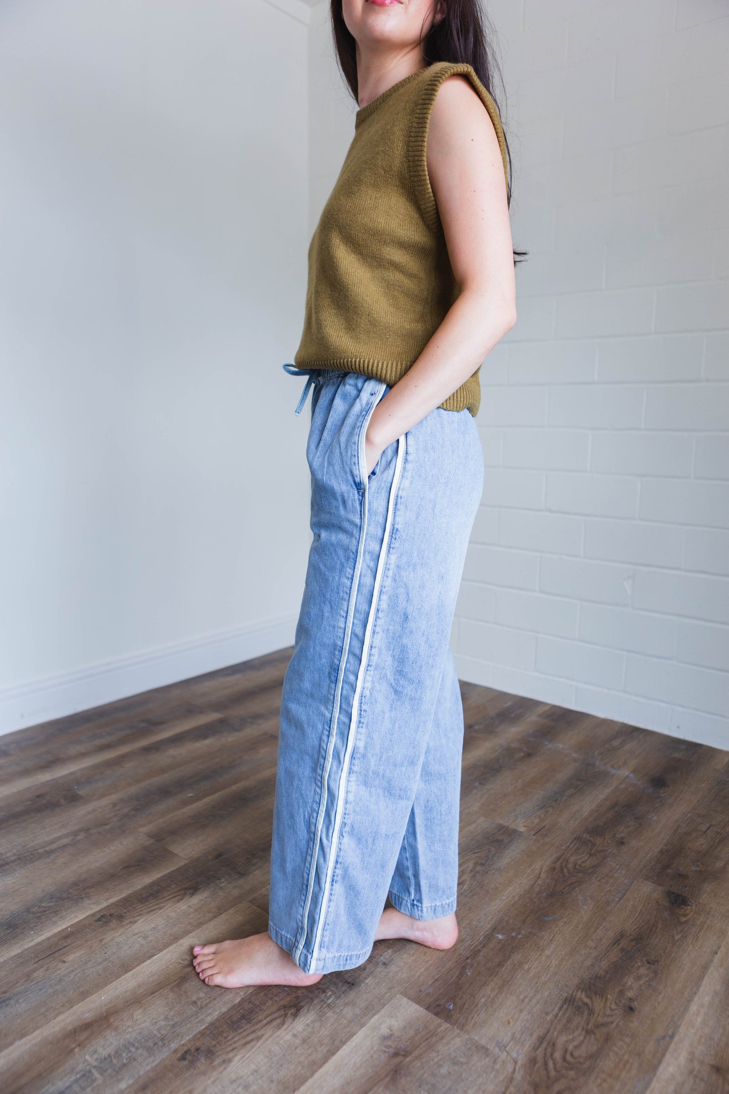 Denim Track Pants
