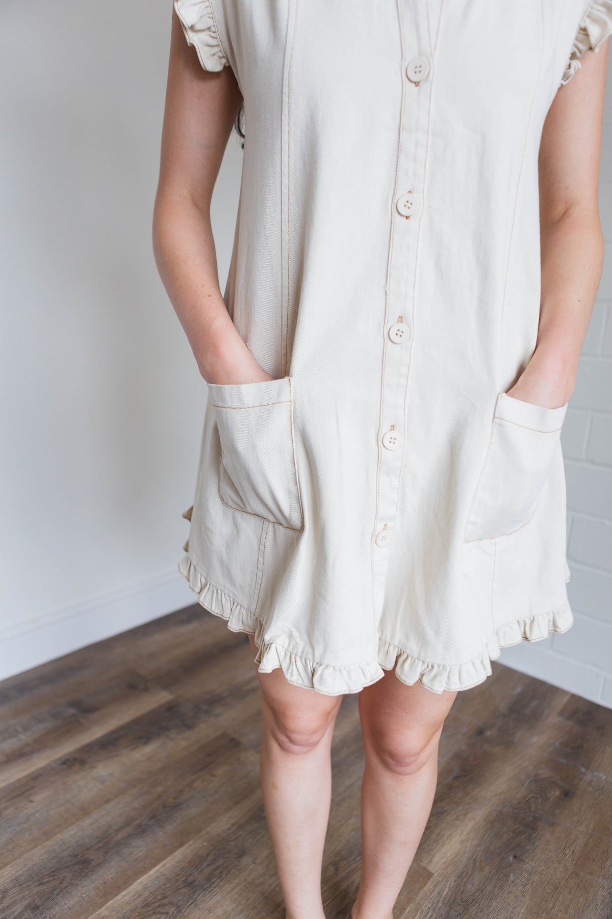 Natural Camel Denim Dress