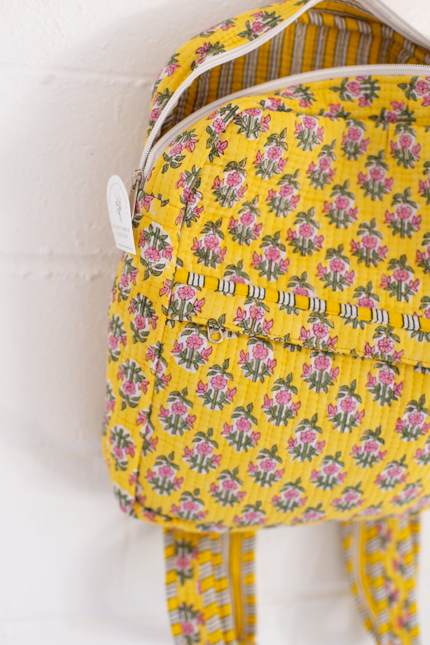 Winona Yellow Floral Print Backpack