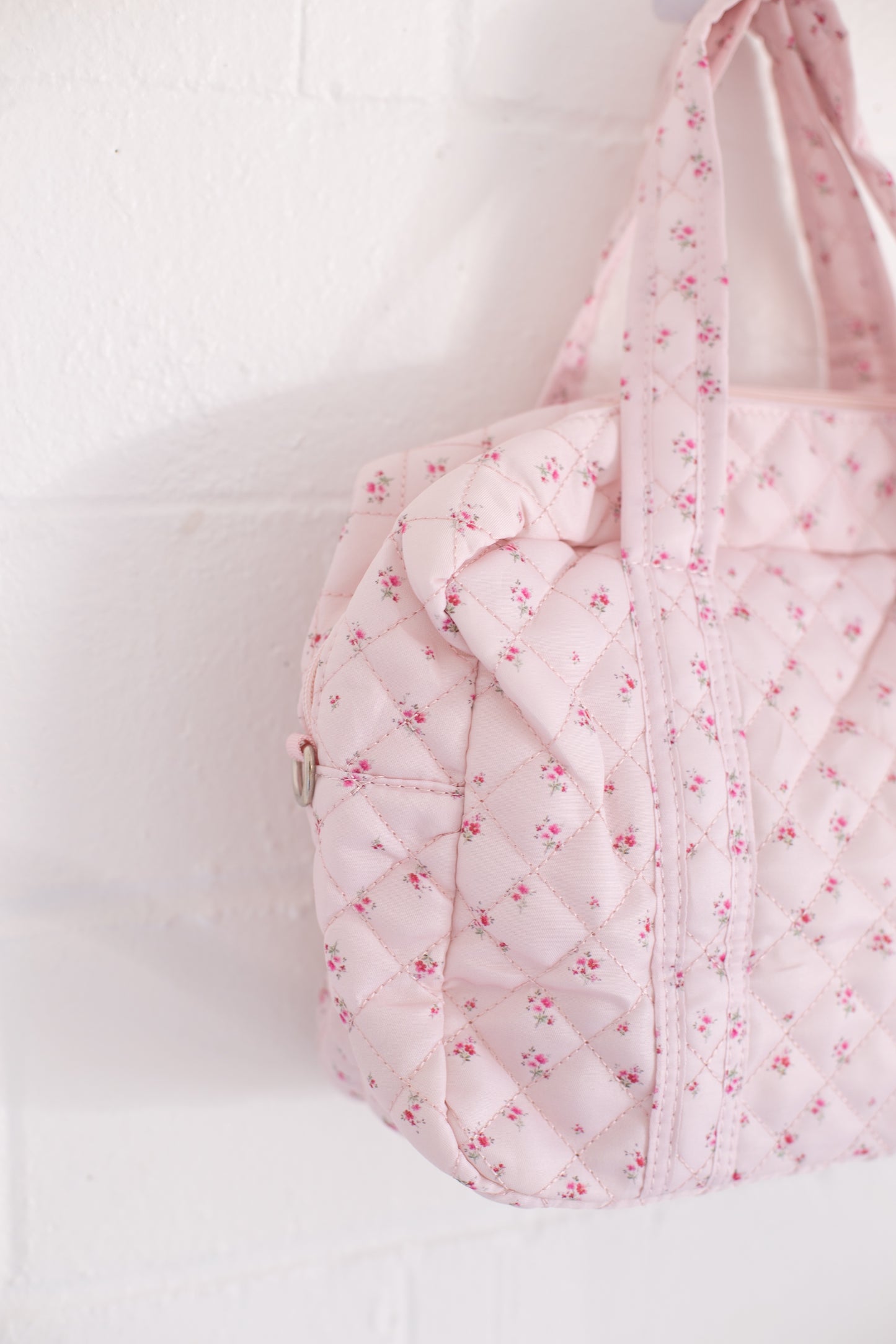 Dakota Baby Pink Floral Weekender Bag