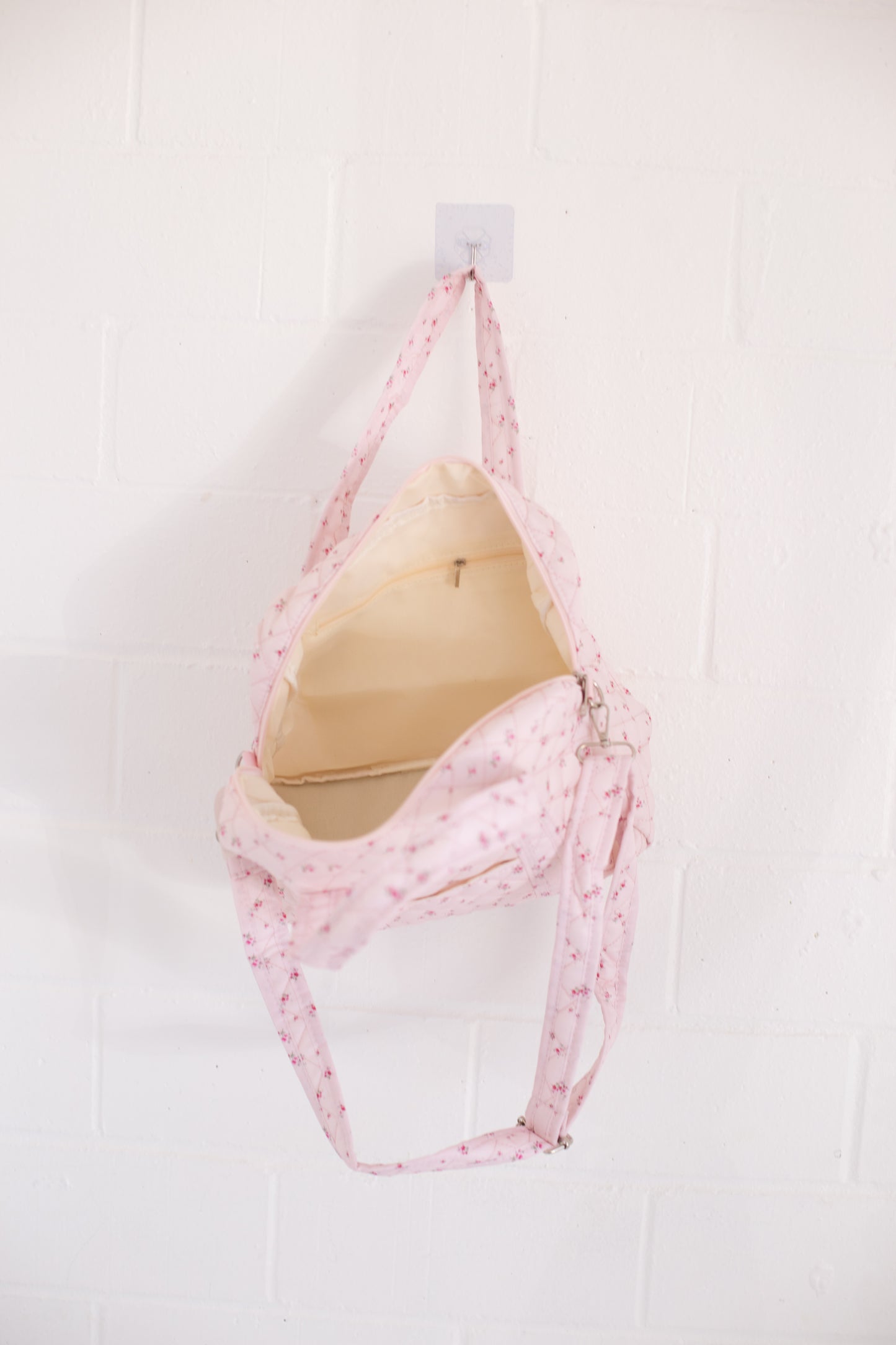 Dakota Baby Pink Floral Weekender Bag