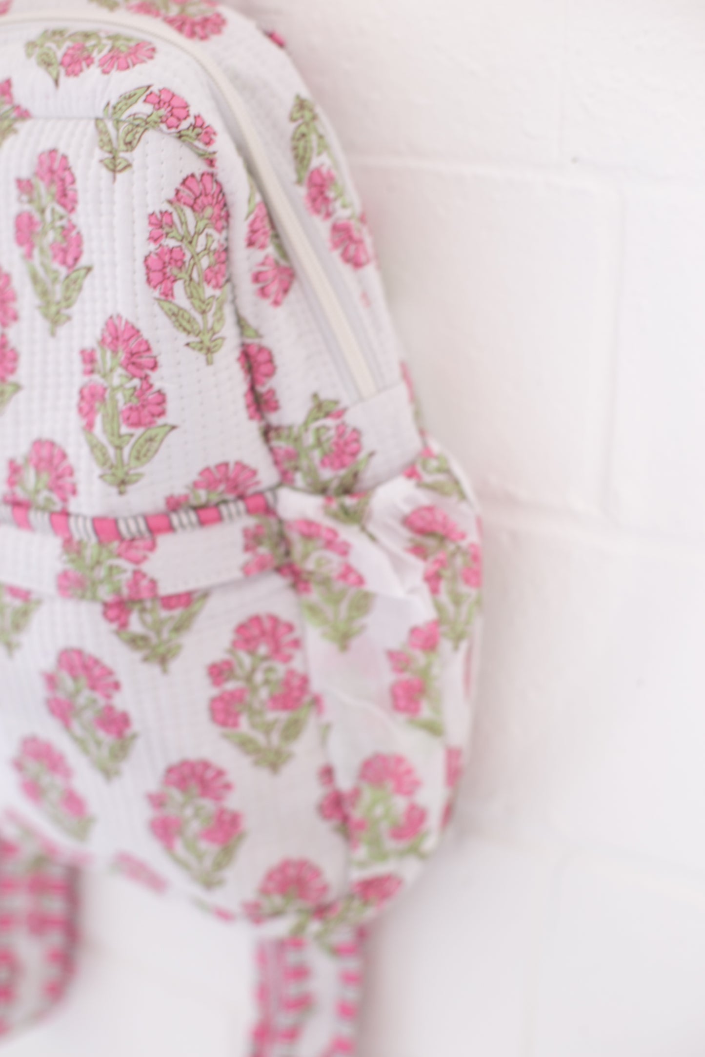 Cassie Pink Floral Print Backpack