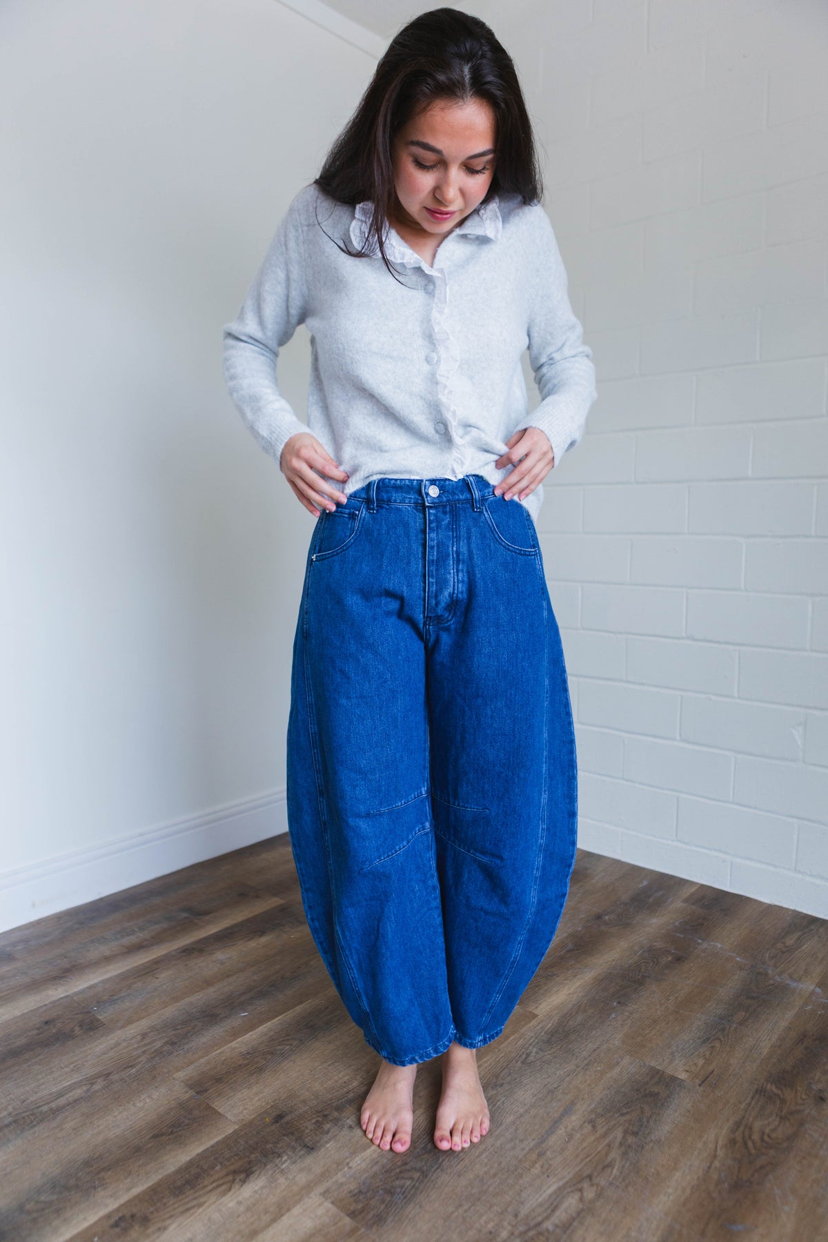 Dark Denim Barrel Jeans