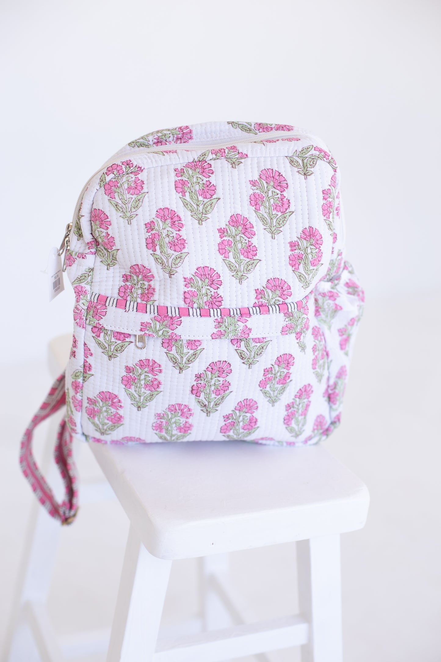 Cassie Pink Floral Print Backpack