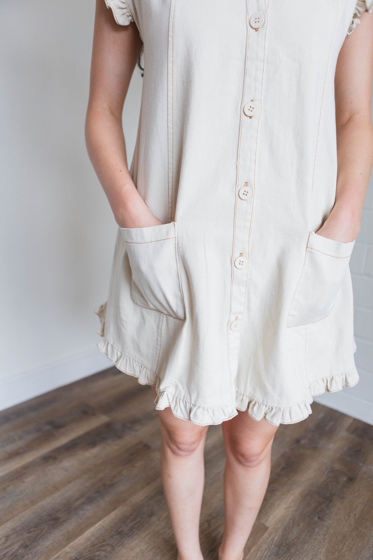 Natural Camel Denim Dress