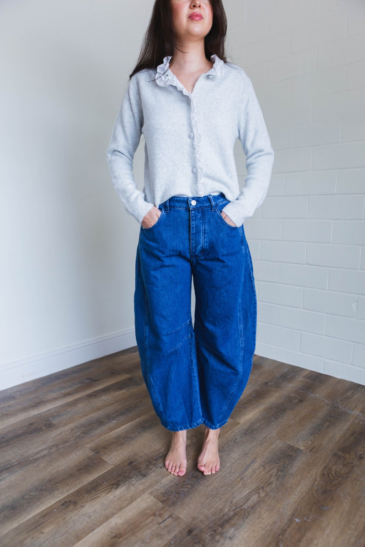 Dark Denim Barrel Jeans