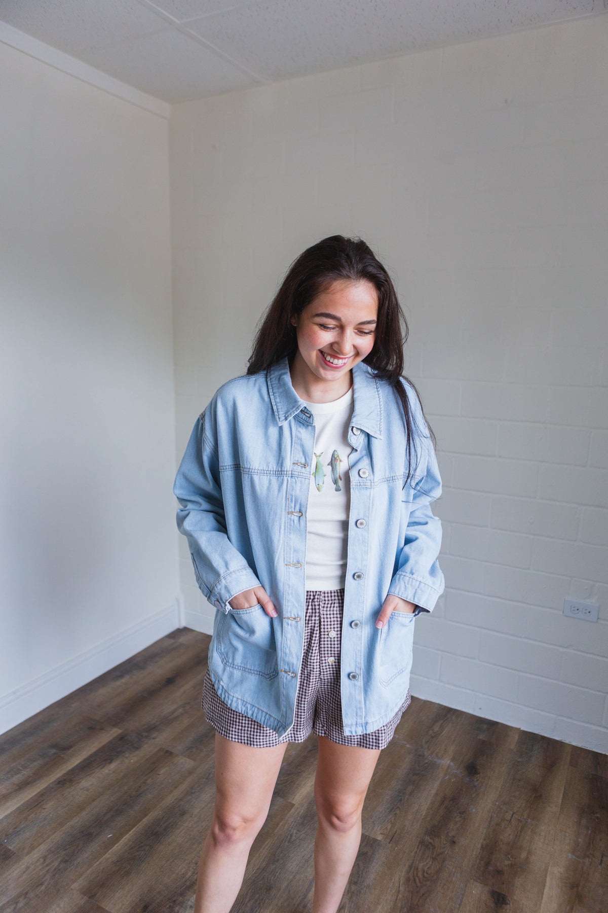 Light Denim Button Up Jacket
