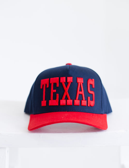 Red & Navy Texas Ball Cap