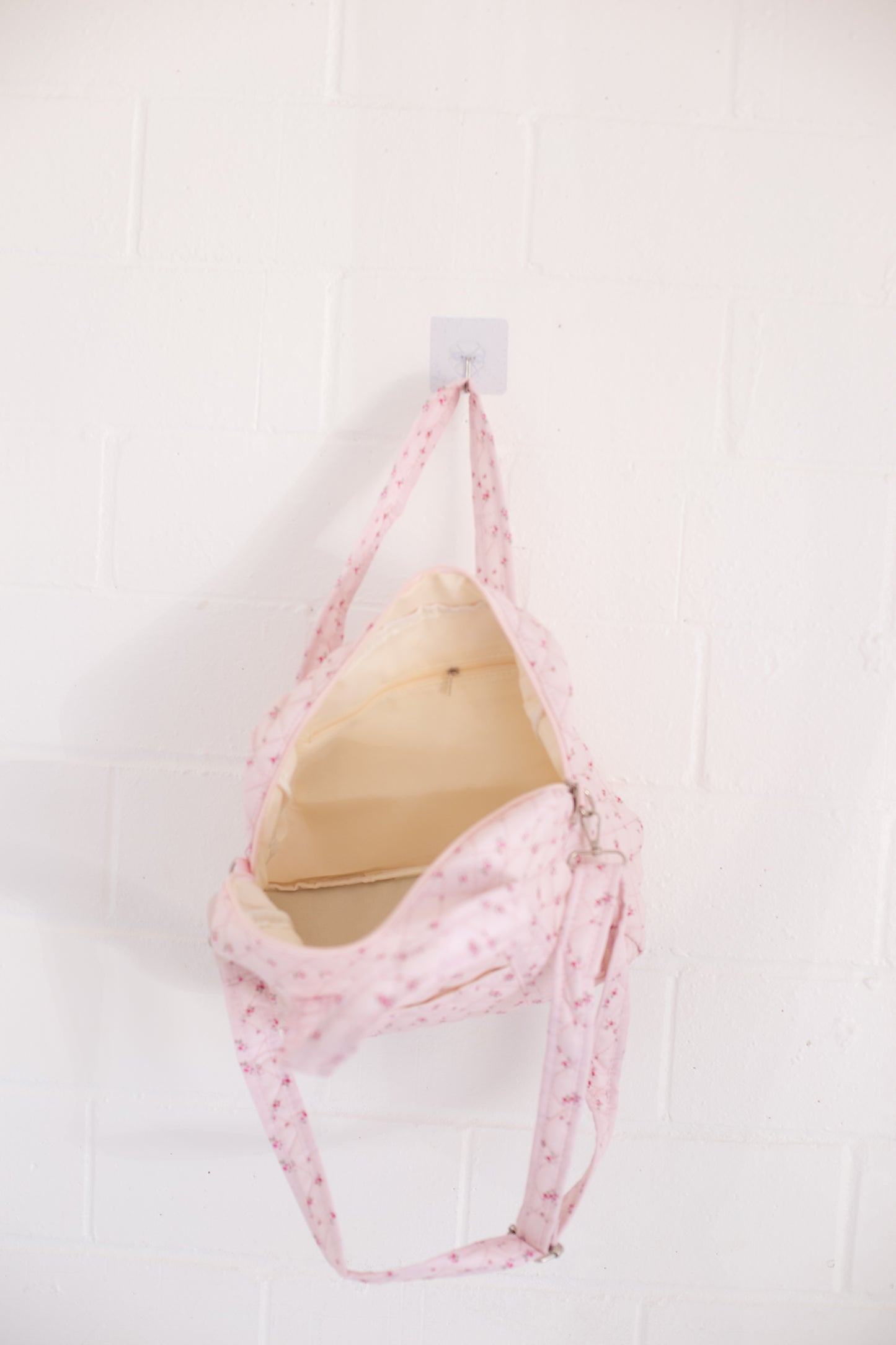 Dakota Baby Pink Floral Weekender Bag