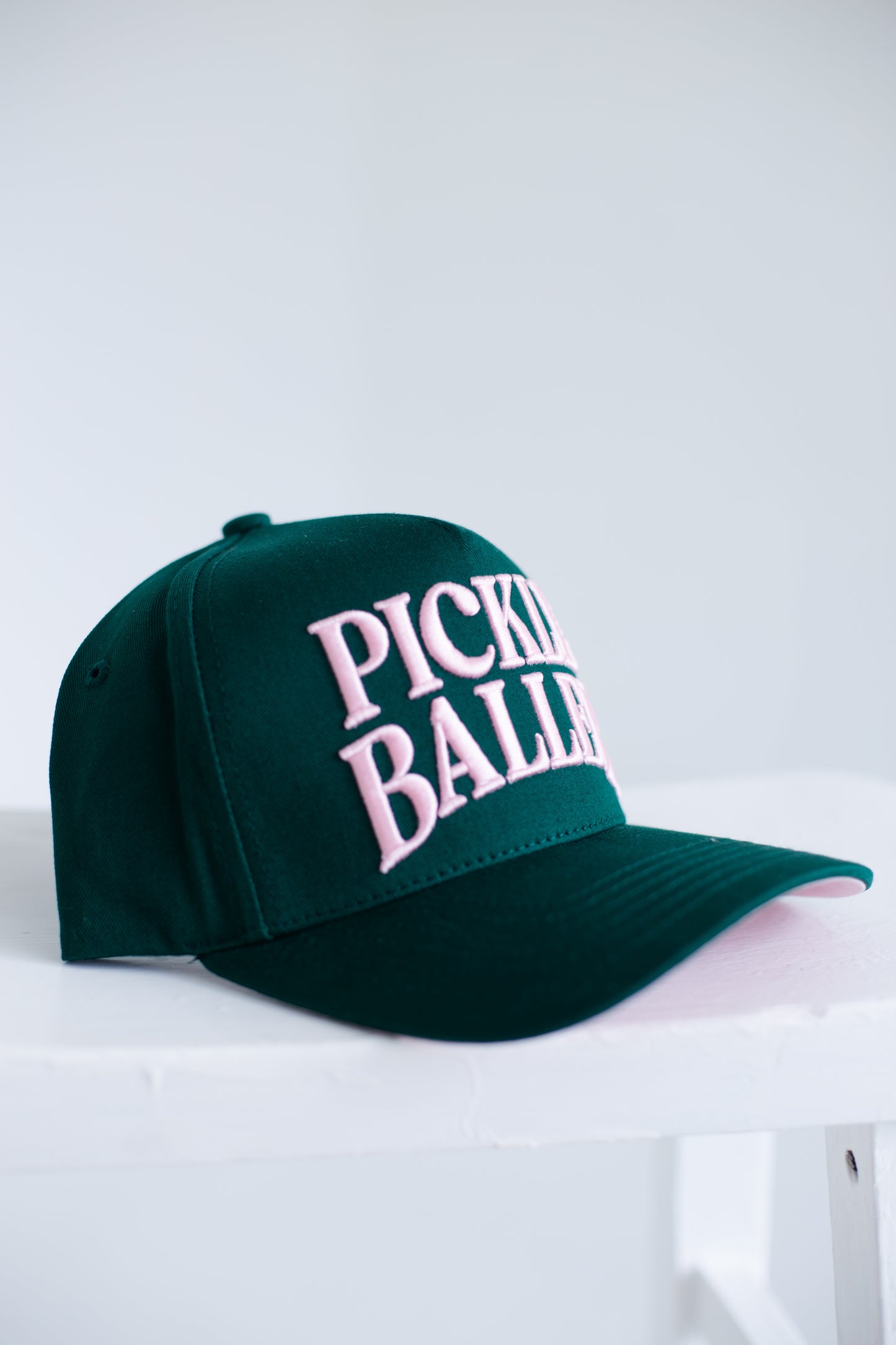 Pickleball Pink & Green Ball Cap