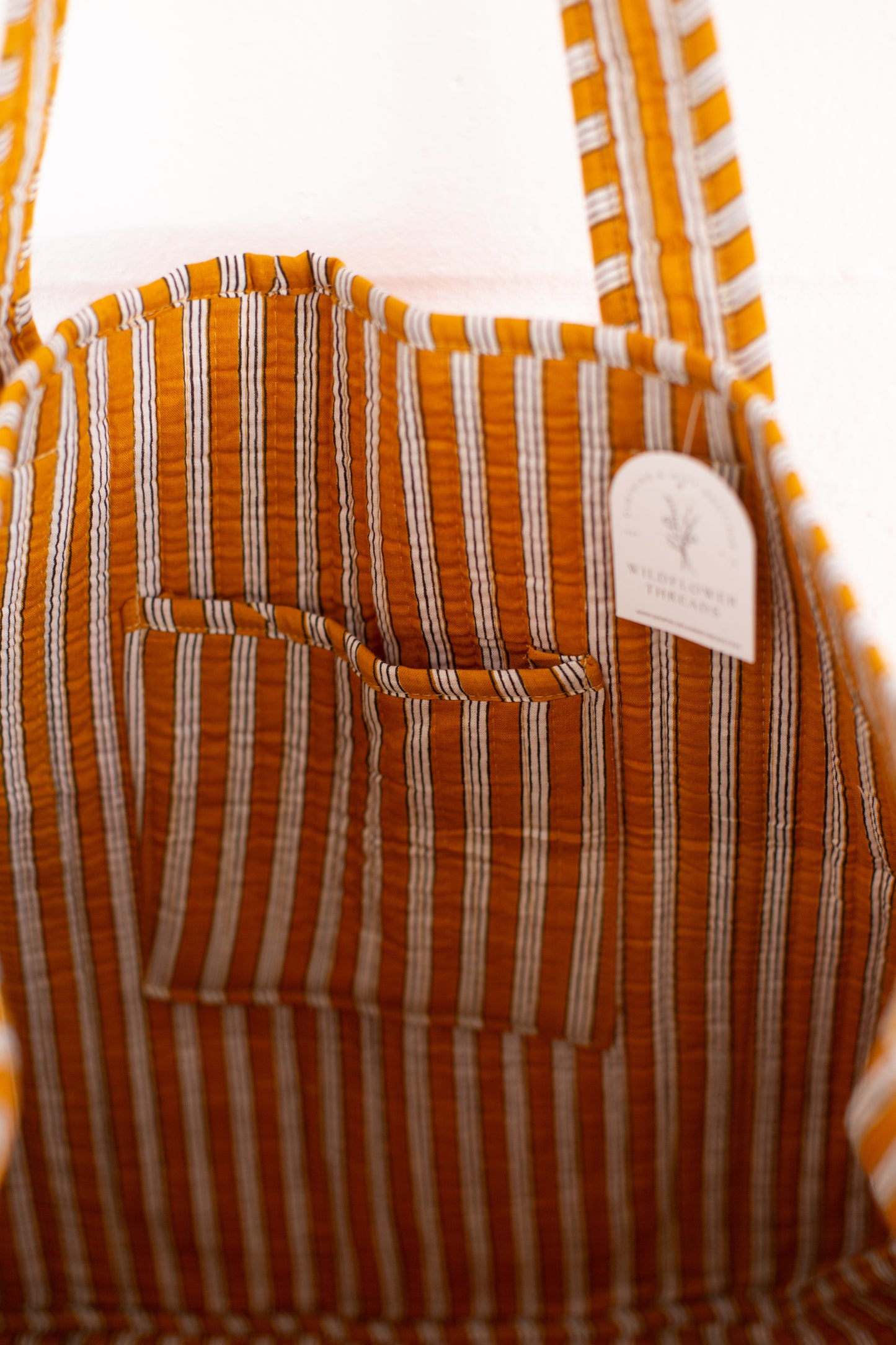 Rue Orange Floral Patterned Tote