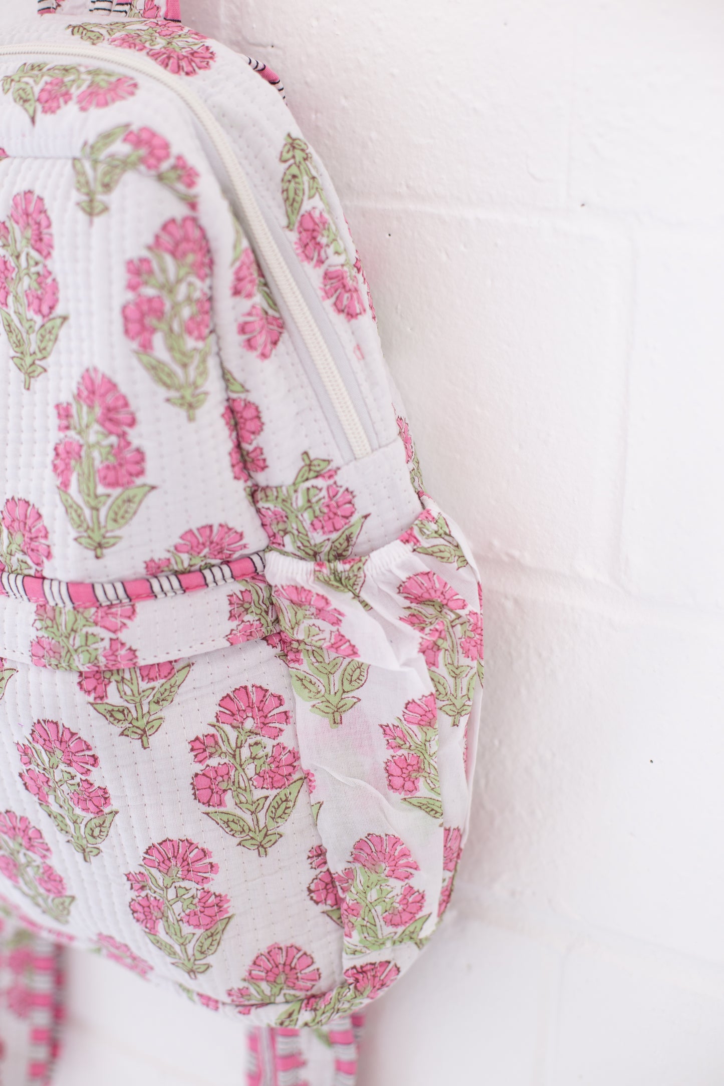 Cassie Pink Floral Print Backpack
