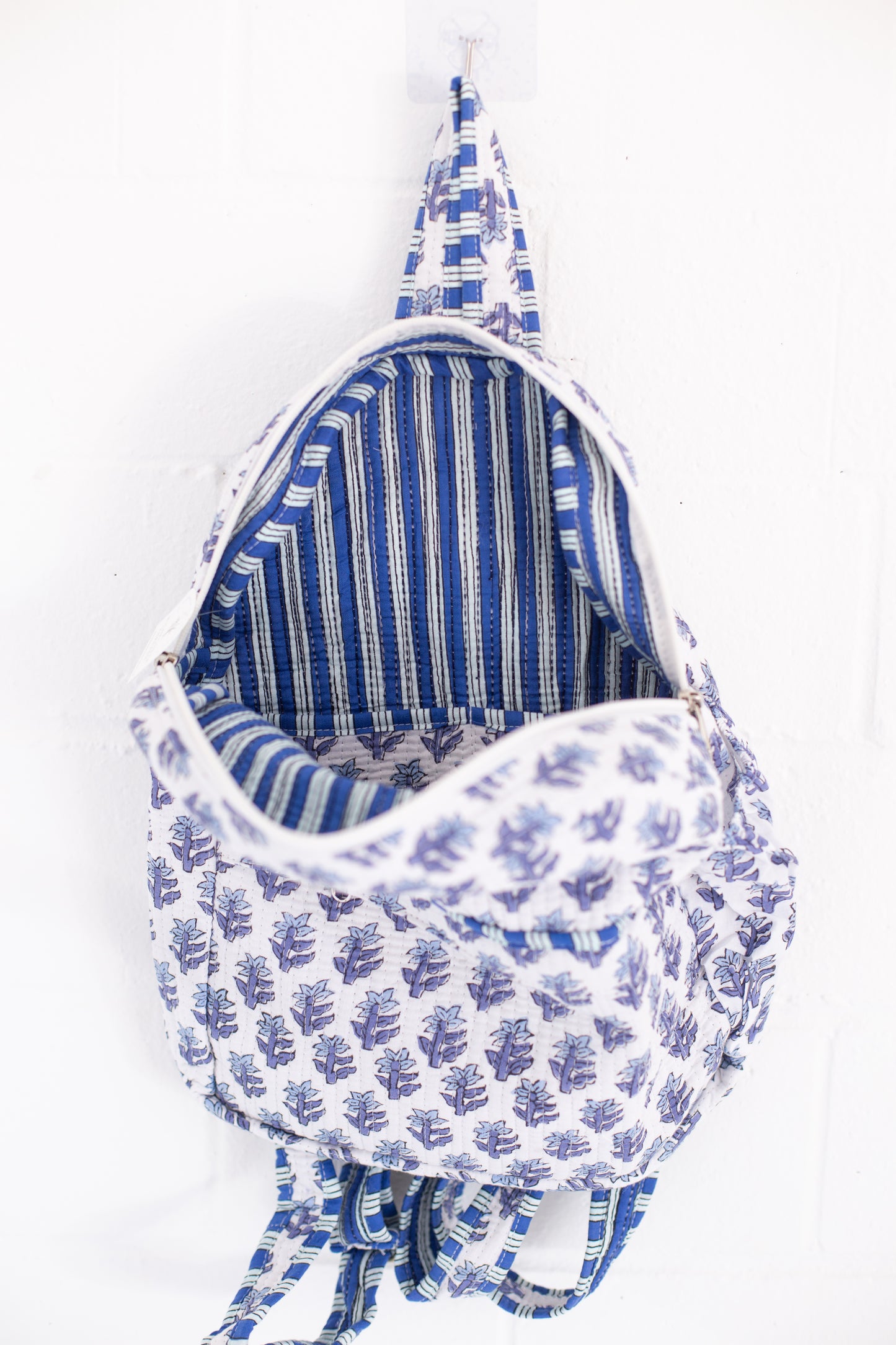 Beau Blue Floral Print Backpack