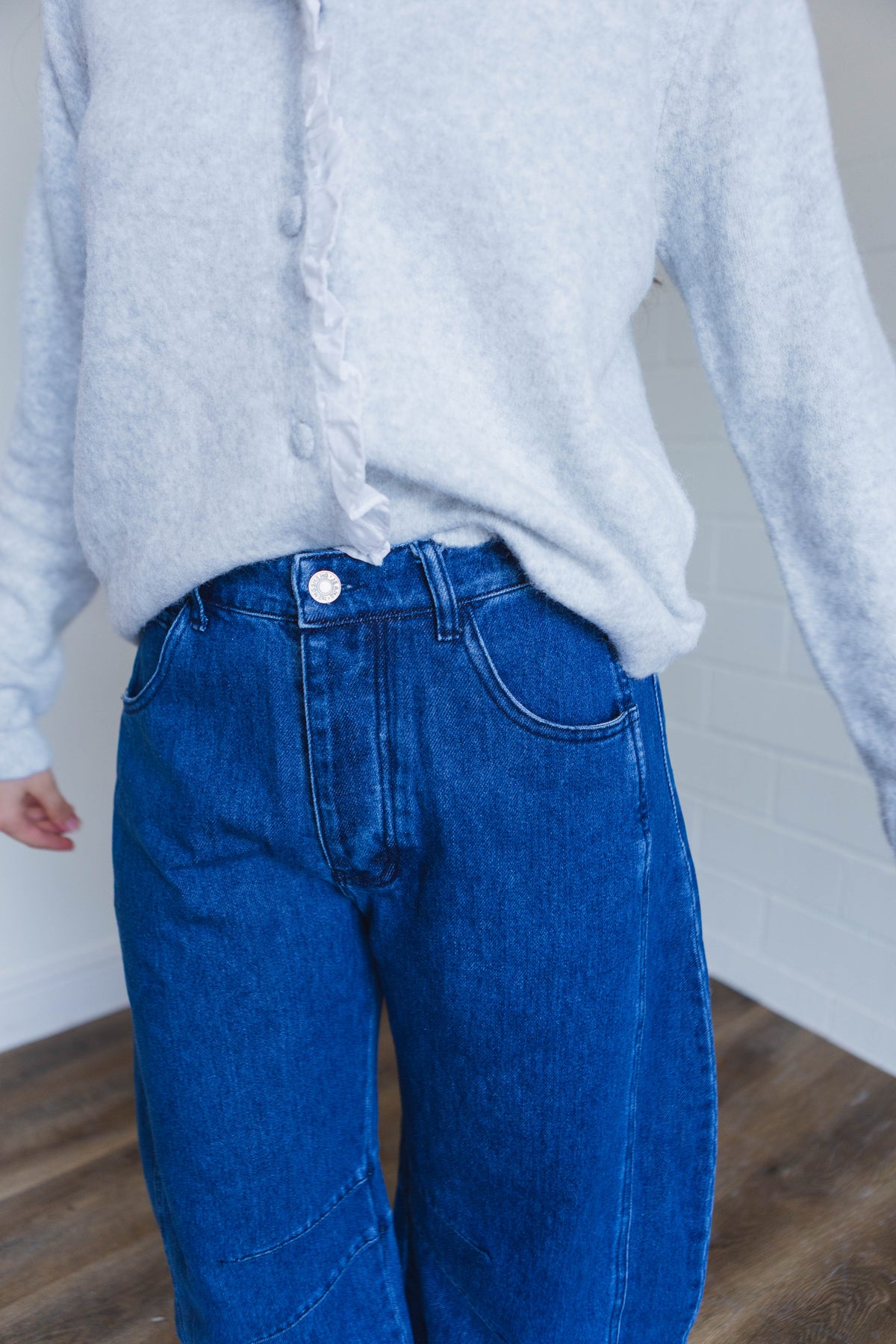 Dark Denim Barrel Jeans