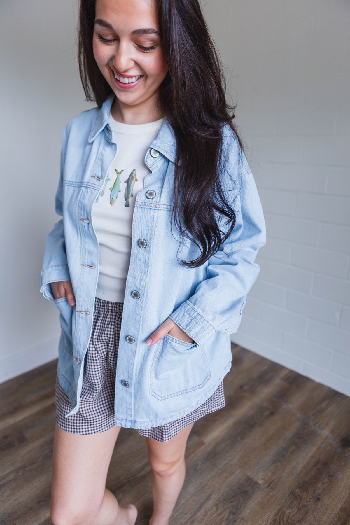 Light Denim Button Up Jacket