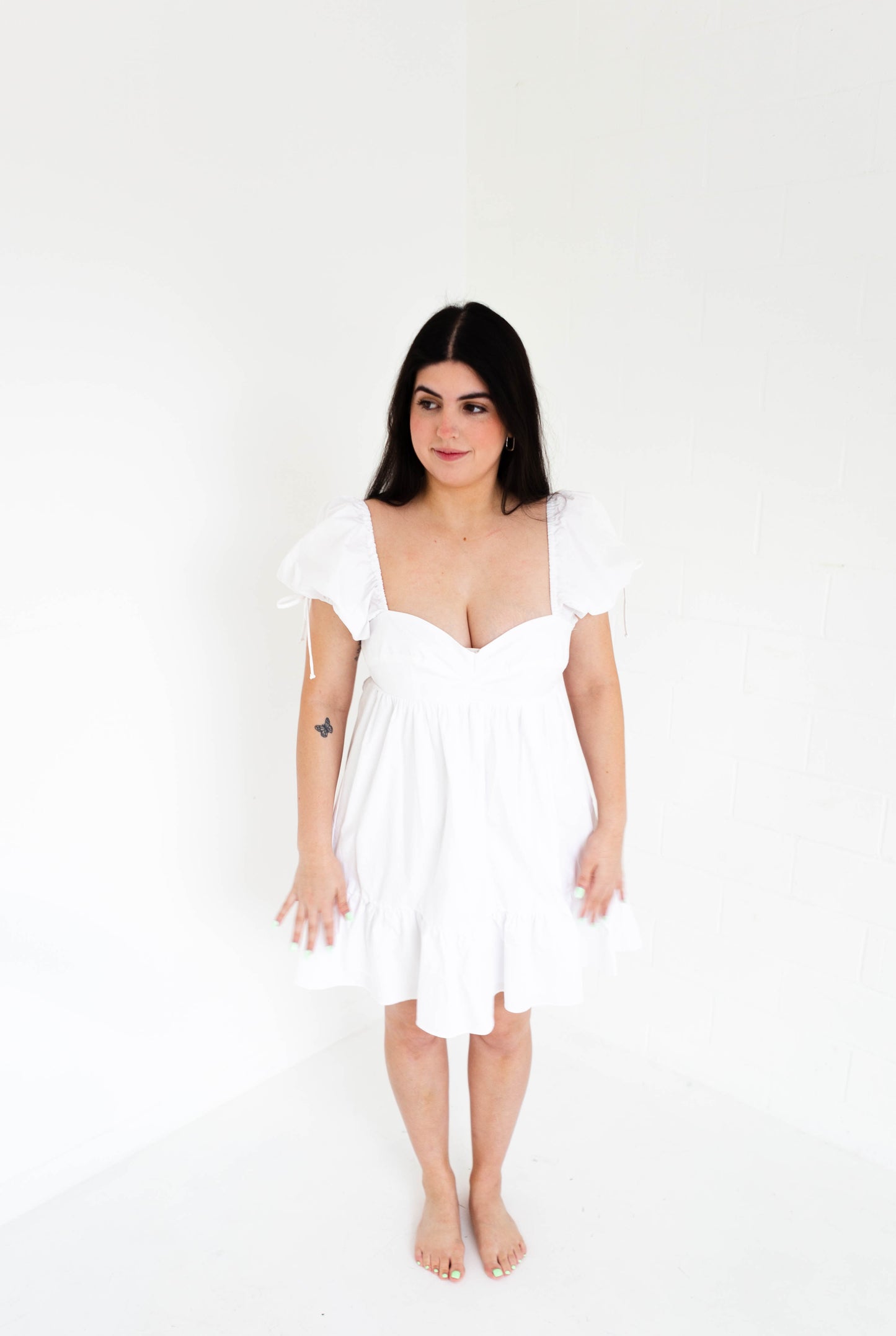 Small: White Poplin Mini Dress