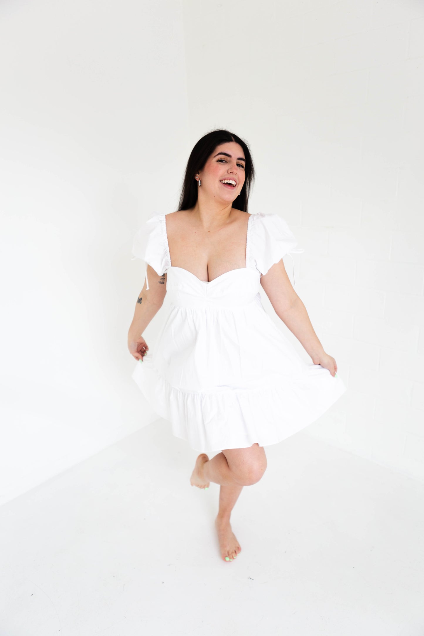 Small: White Poplin Mini Dress