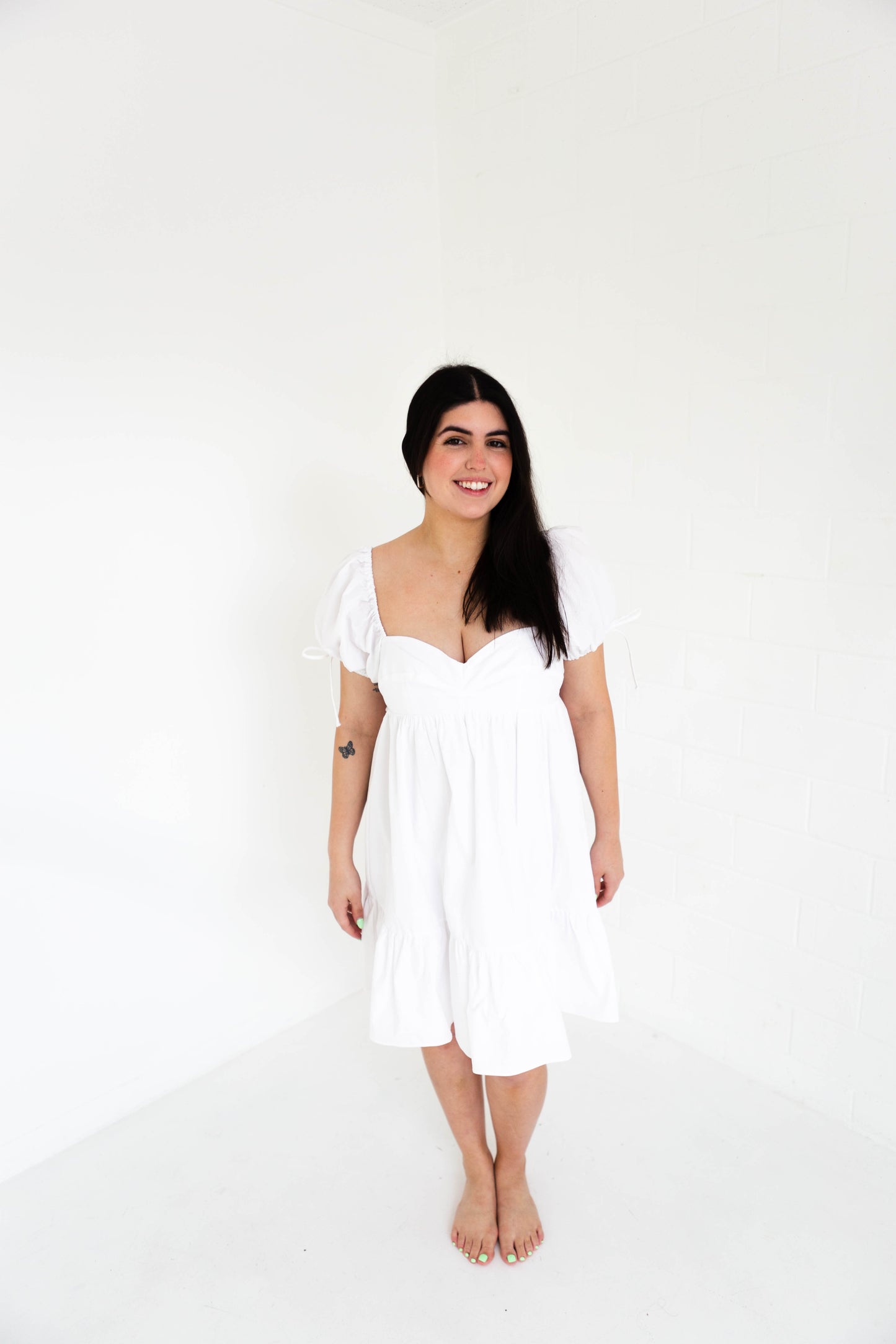 Small: White Poplin Mini Dress