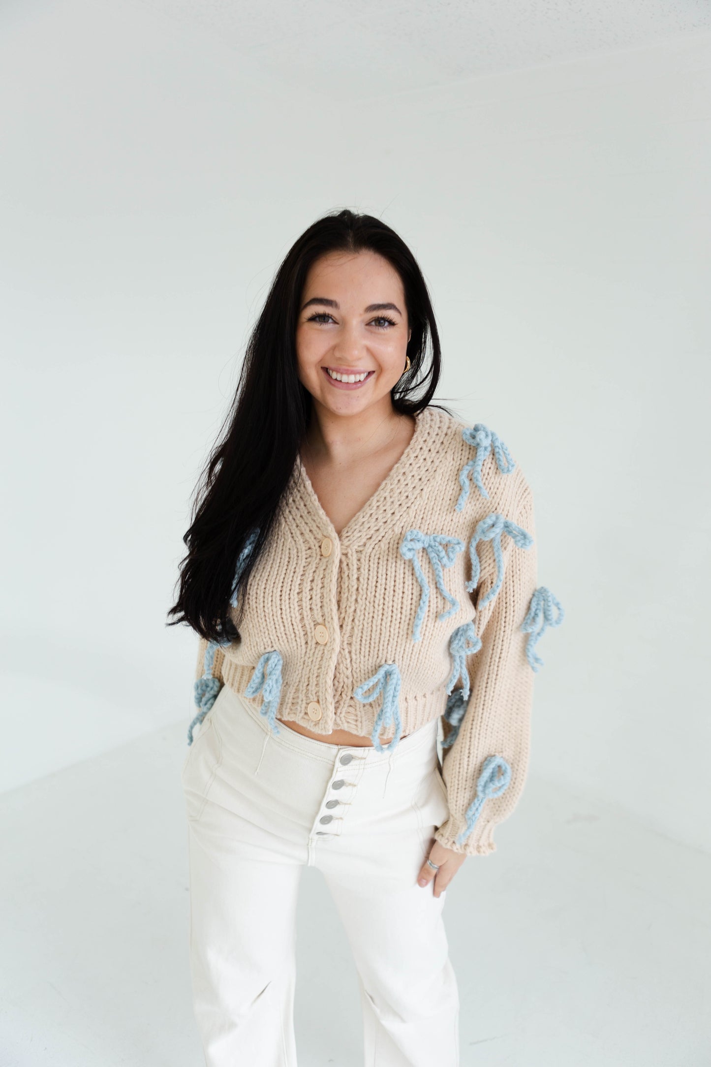 Chunky Bow Cardigan