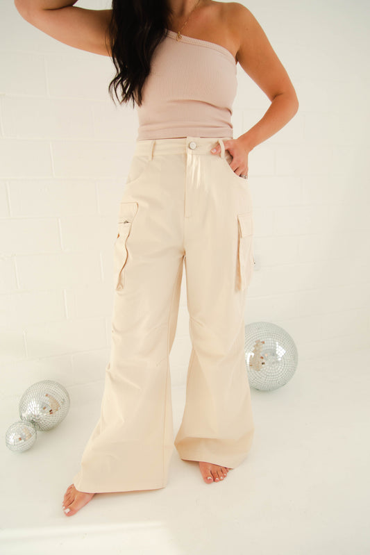 The Harper Chambray Cargo Pants