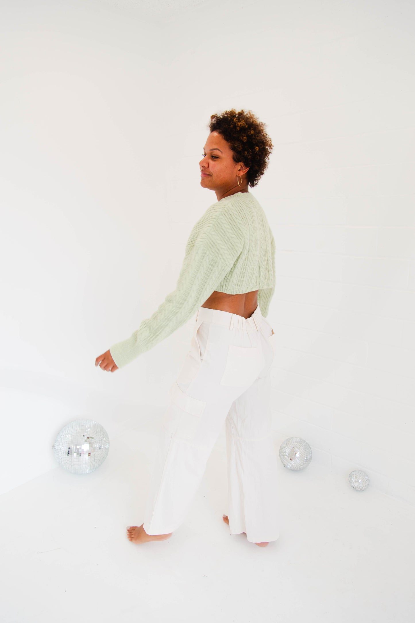 Apple Mint Cropped Sweater