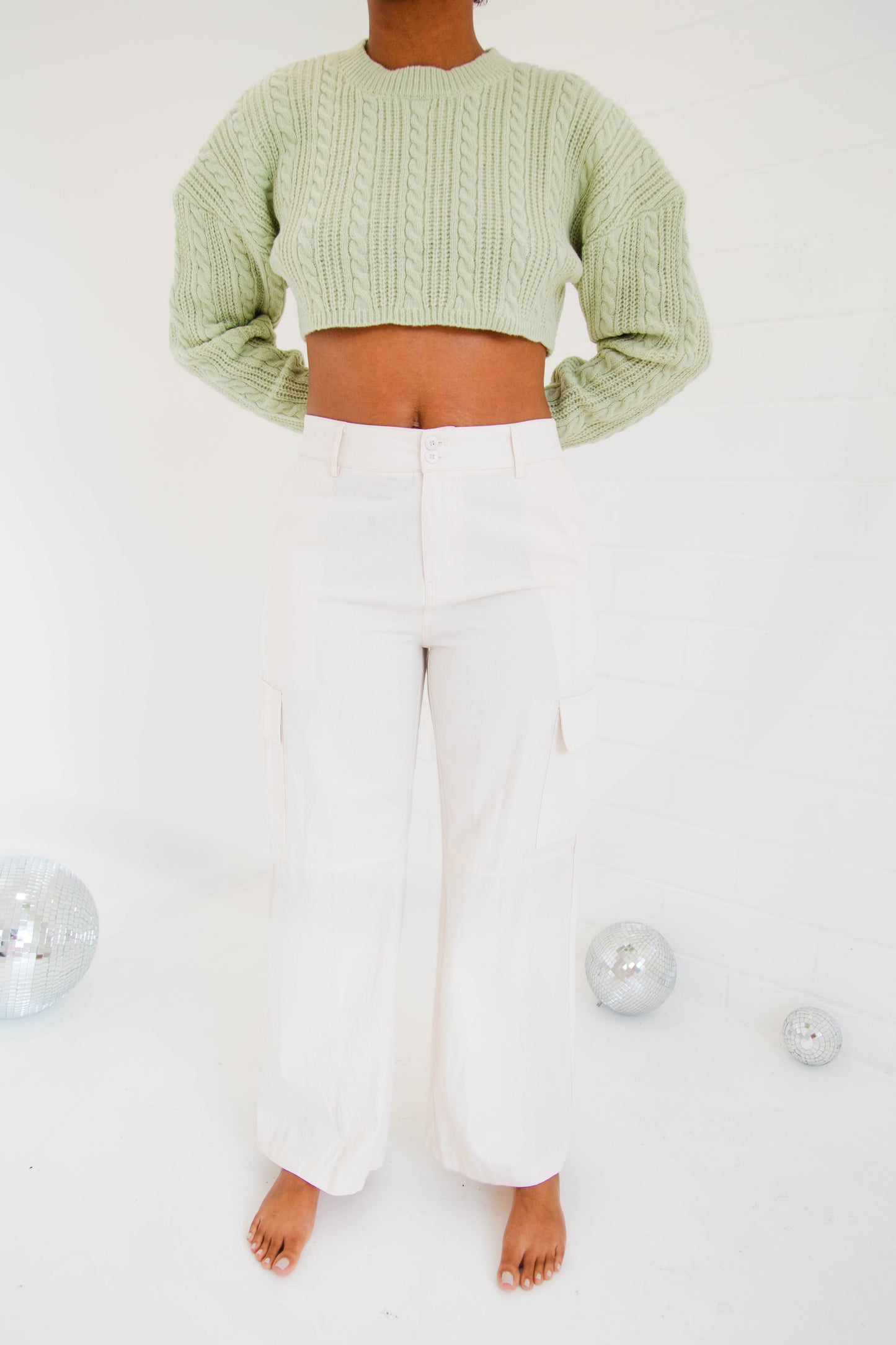 Apple Mint Cropped Sweater