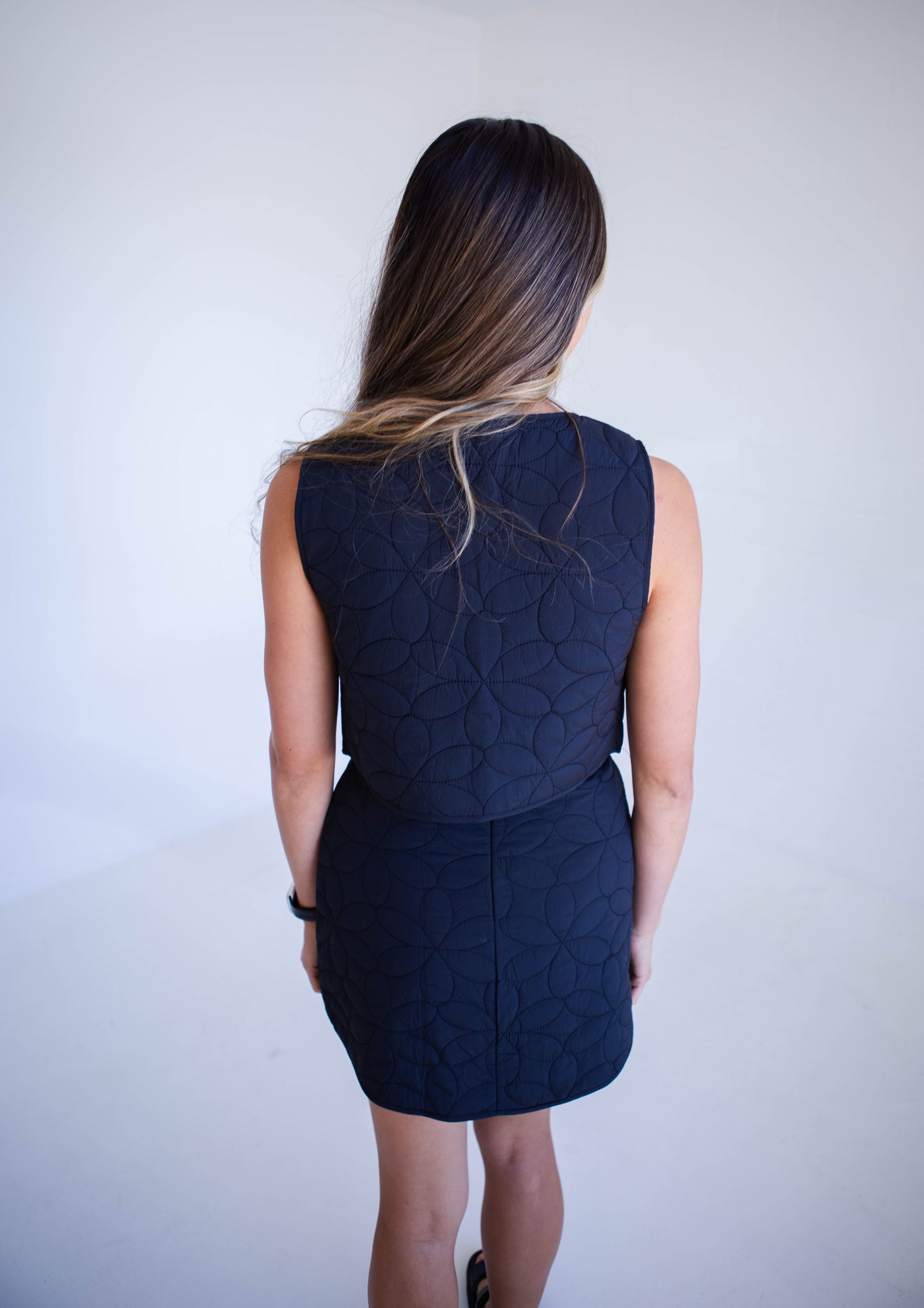 Black Quilted Patch Embroidery Set