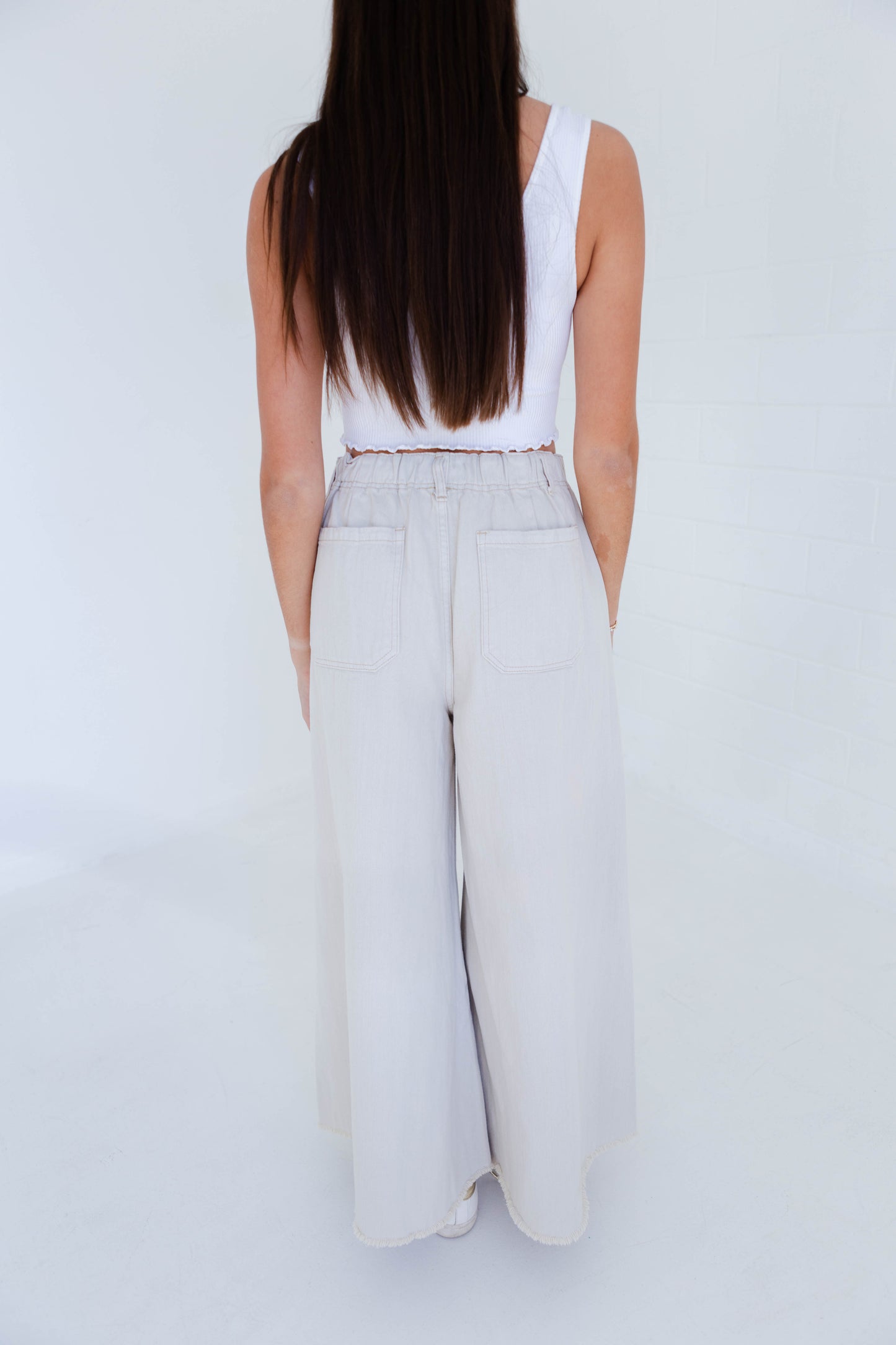 Stone Wide Leg Baggy Pant