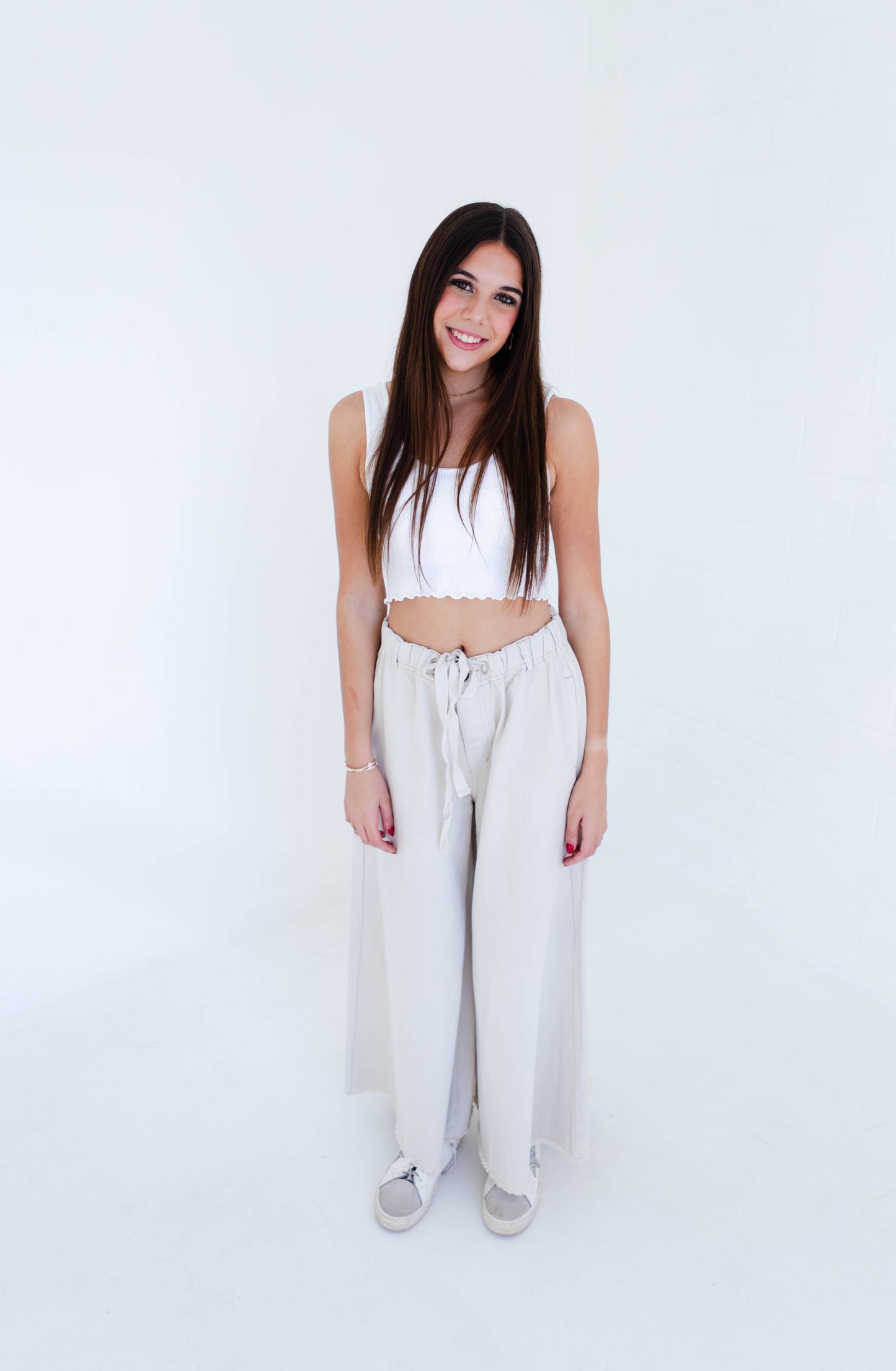 Stone Wide Leg Baggy Pant
