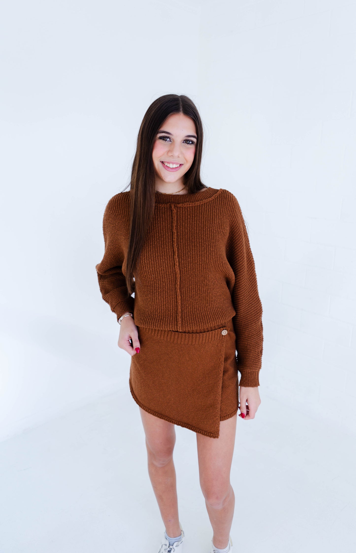 Rust Sweater Skort