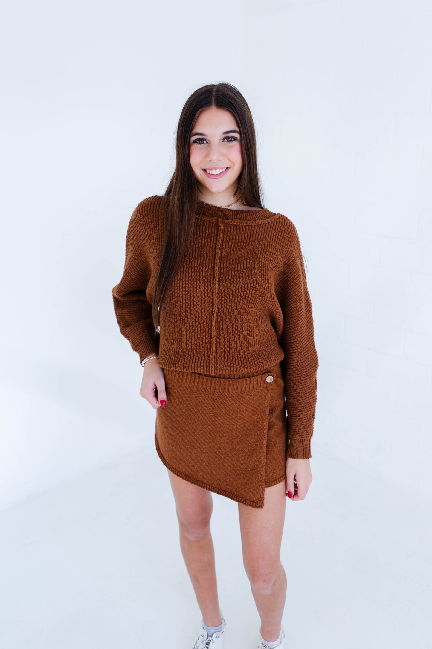 Rust Sweater Skort