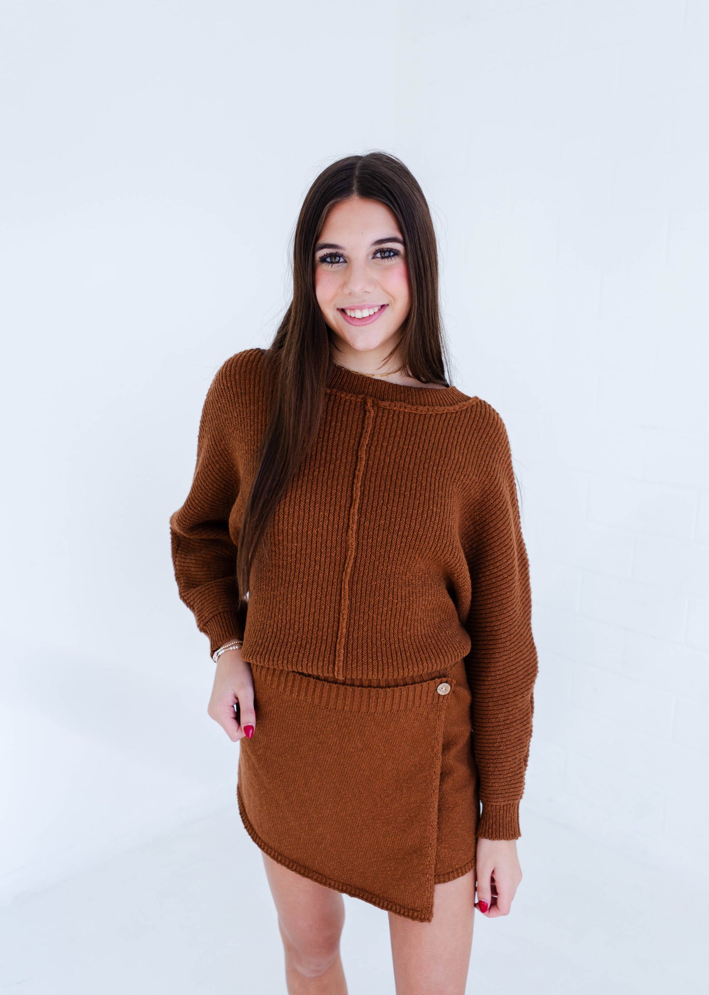 Rust Sweater Skort