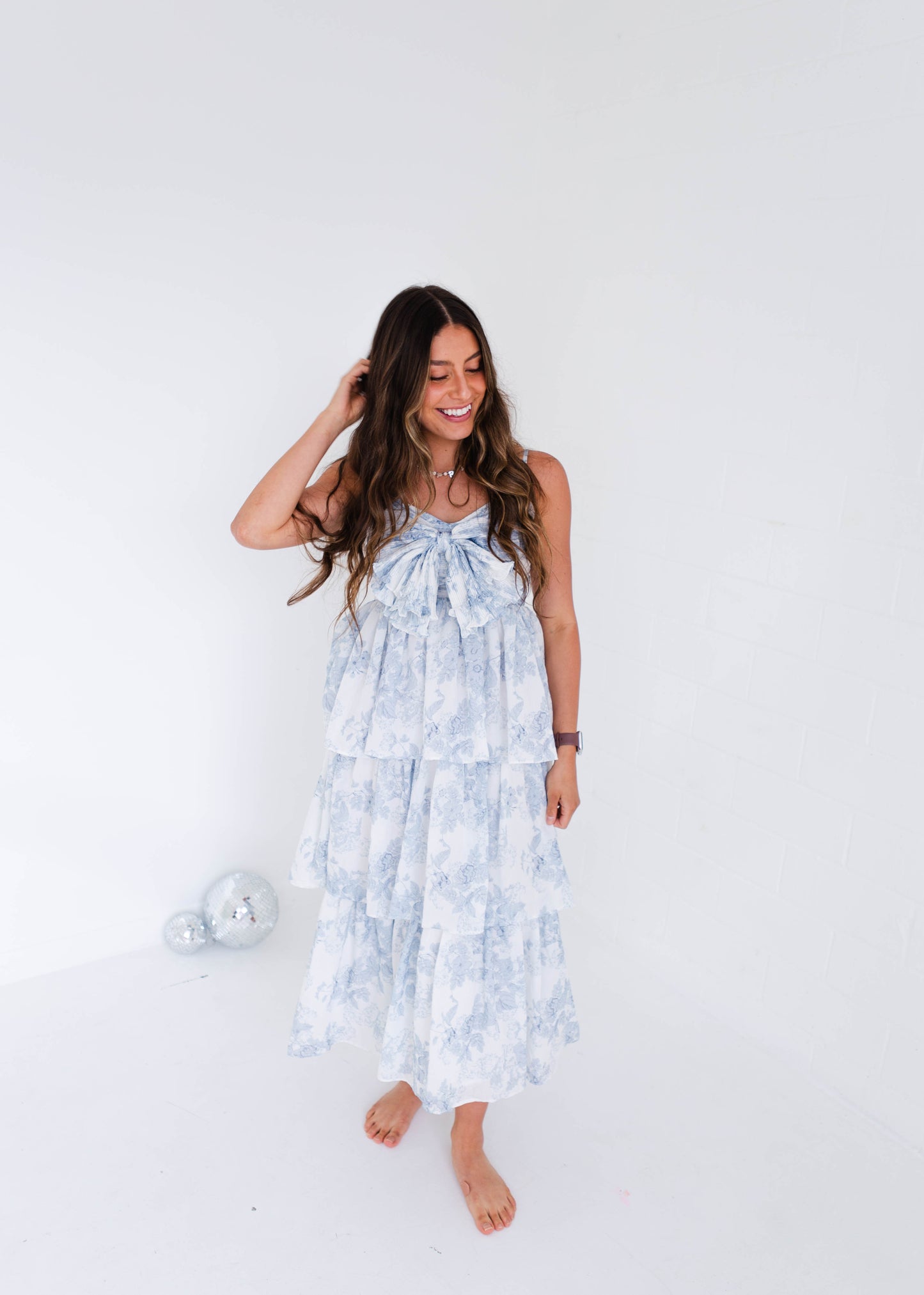 Melody Floral Tiered Midi Dress