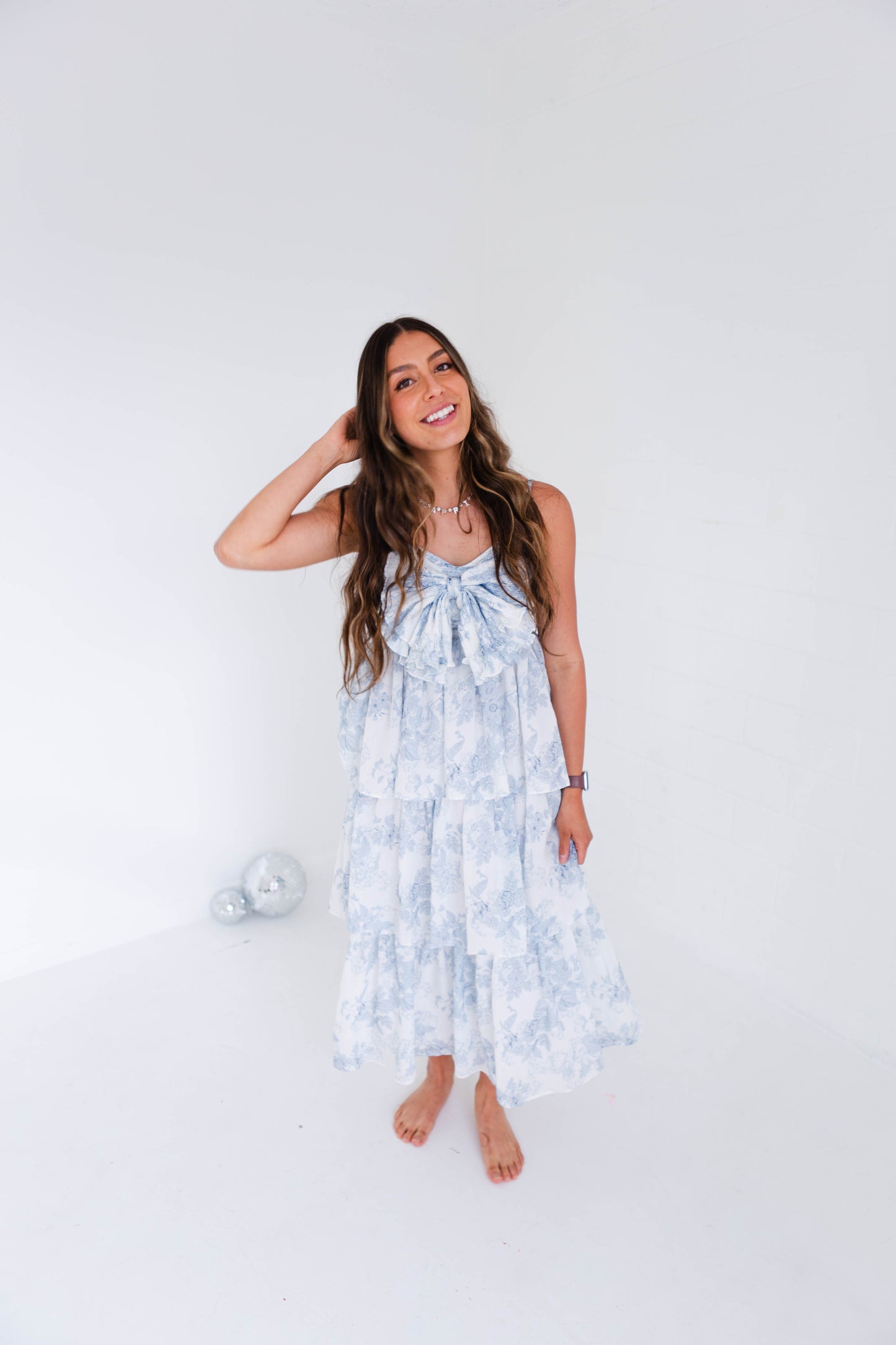 Melody Floral Tiered Midi Dress
