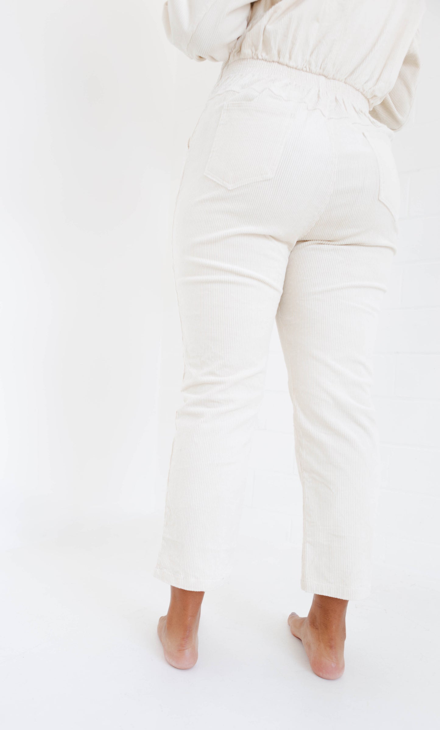 Cream Utility Jumpsuit
