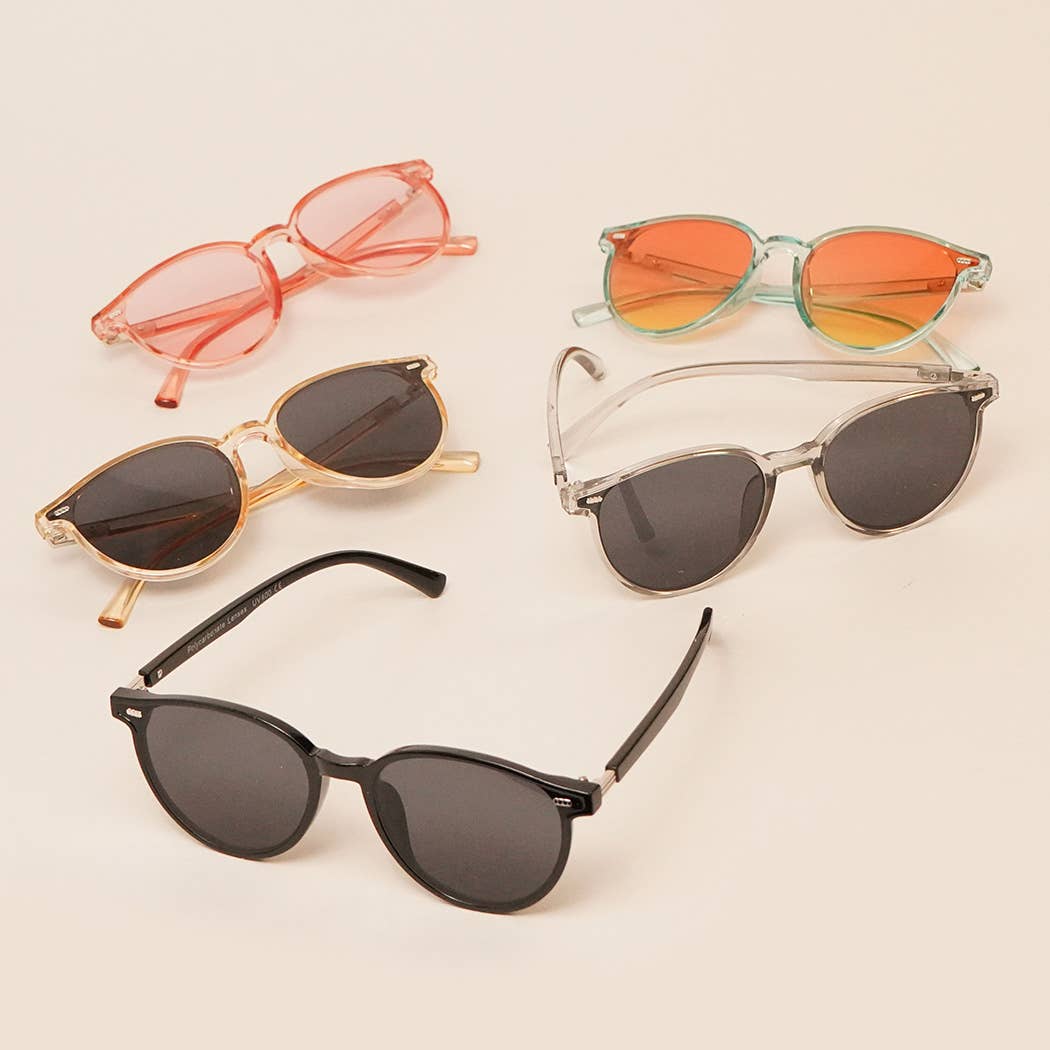 Retro Nude Square Polarized Sunglasses for Women Trendy 90s