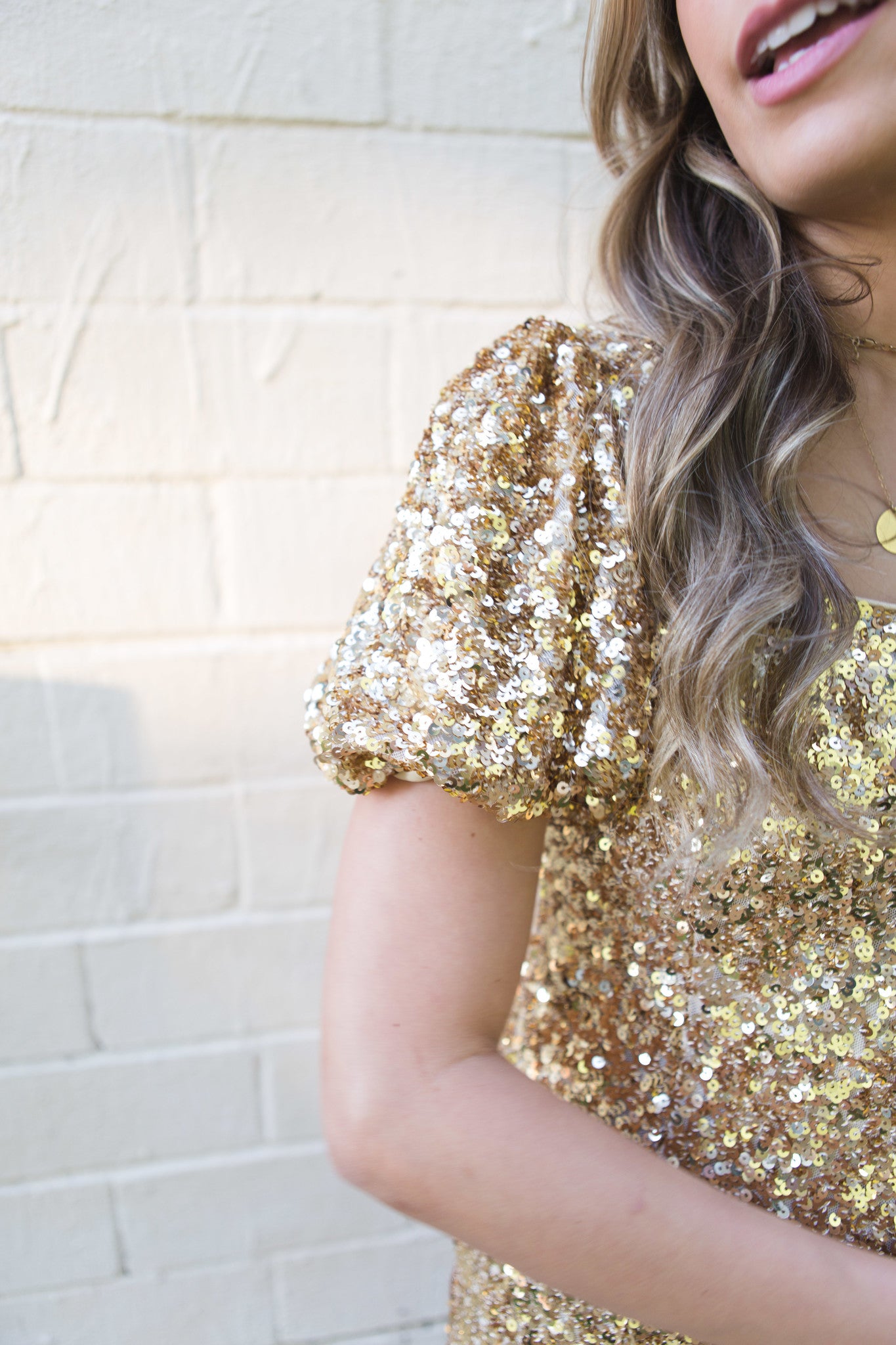 Gold Sequence Mini Dress